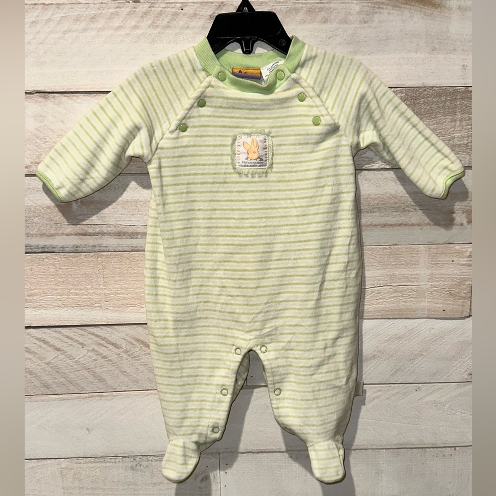 Peter Rabbit velour baby onesie